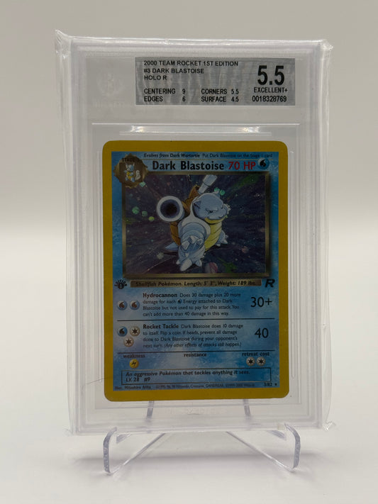 Dark Blastoise – Team Rocket 3/82 1st Edition Holo (Englisch) | BGS 5.5