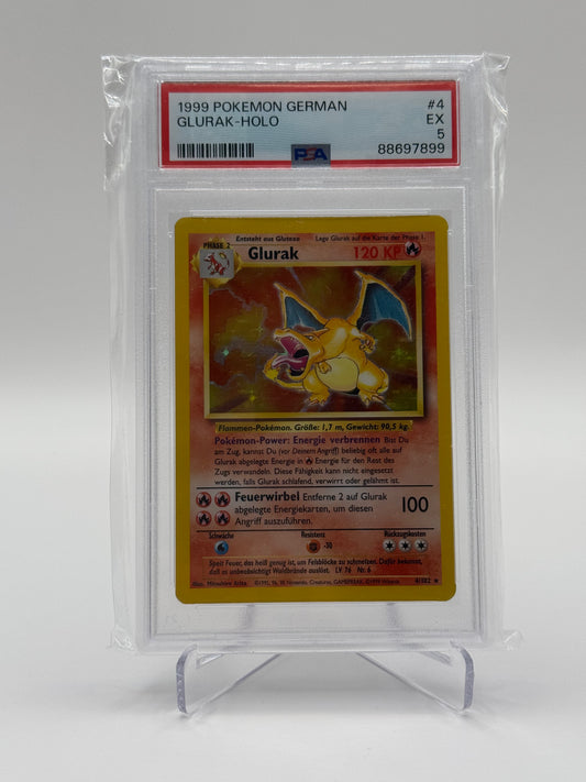 Glurak – Base Set 4/102 Holo (Deutsch) | PSA 5