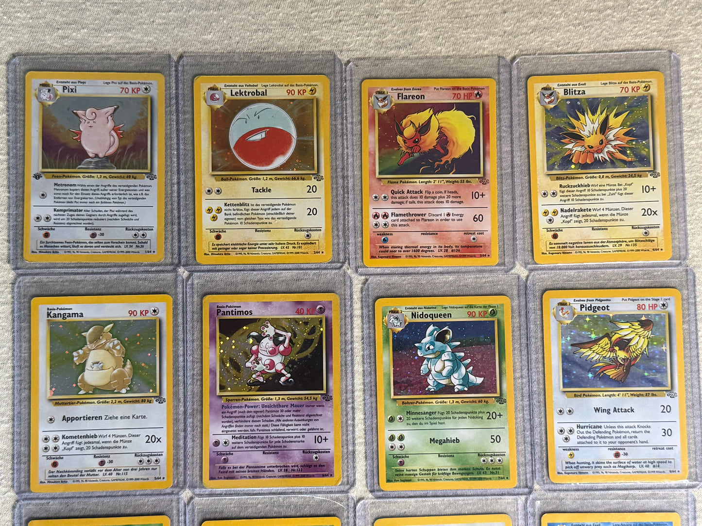 Pokemon Team Rocket - Fossil - Jungle Set ALLE Holos Vintage 49xHOLOS