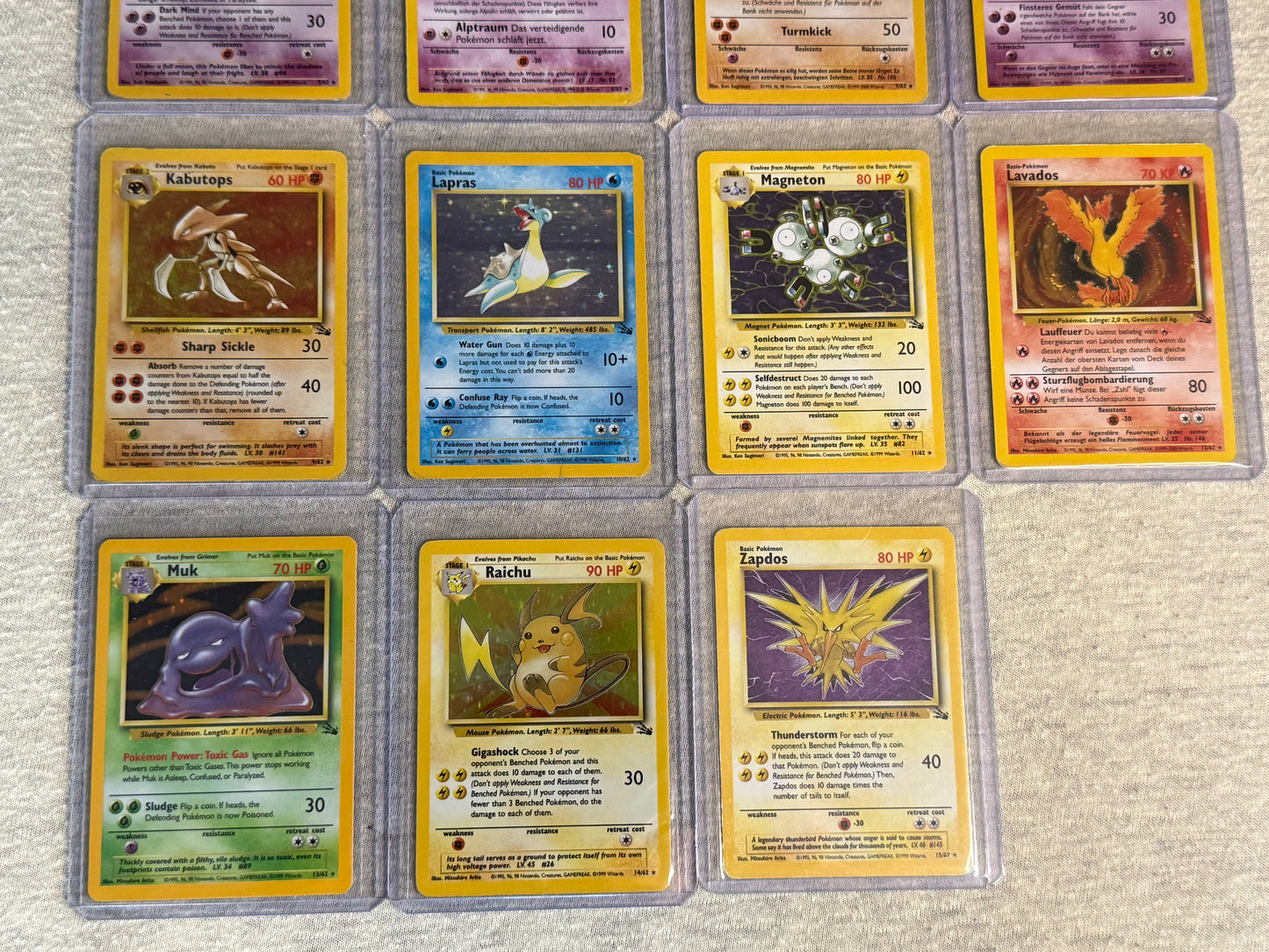 Pokemon Team Rocket - Fossil - Jungle Set ALLE Holos Vintage 49xHOLOS