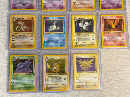 Pokemon Team Rocket - Fossil - Jungle Set ALLE Holos Vintage 49xHOLOS
