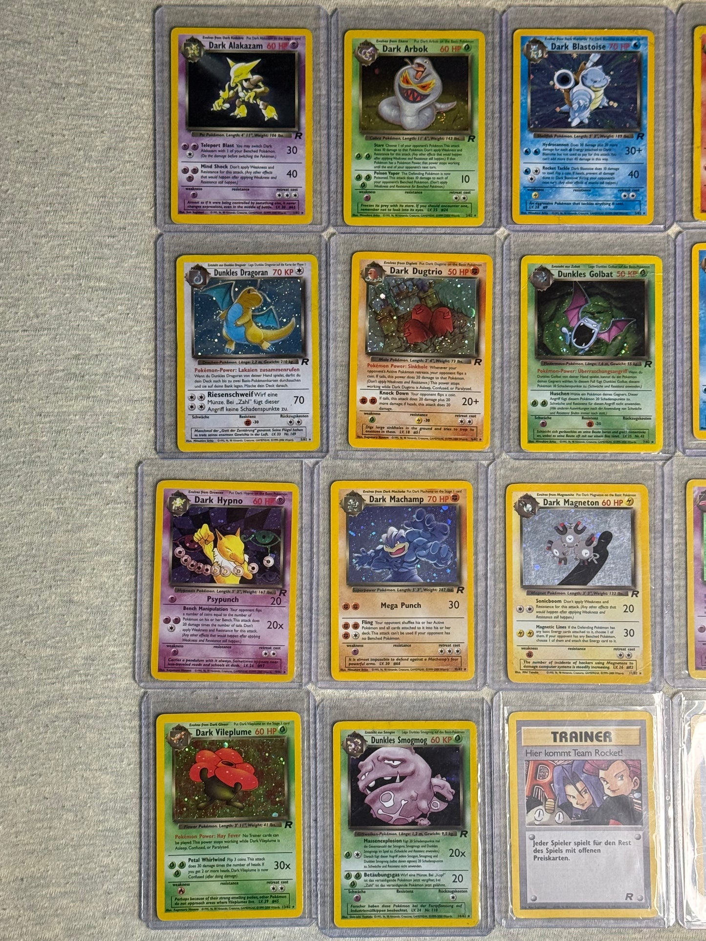 Pokemon Team Rocket - Fossil - Jungle Set ALLE Holos Vintage 49xHOLOS