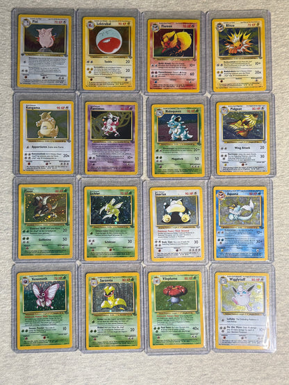 Pokemon Team Rocket - Fossil - Jungle Set ALLE Holos Vintage 49xHOLOS