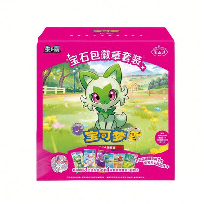 Pokemon TCG S-Chinese Exclusive Gem Pack Badge Set